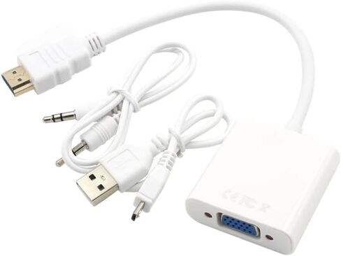 كامل إلى VGA Adapter Audio Audio USB المتوافق مع مراقبة الكمبيوتر المحمول جهاز الكمبيوتر المحمول in Kuwait