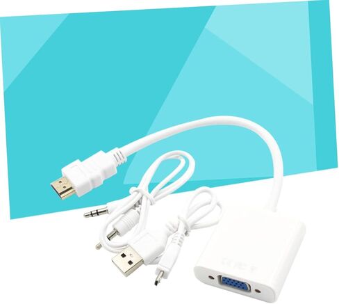 كامل إلى VGA Adapter Audio Audio USB المتوافق مع مراقبة الكمبيوتر المحمول جهاز الكمبيوتر المحمول in Kuwait