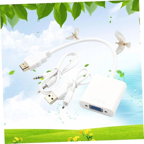 كامل إلى VGA Adapter Audio Audio USB المتوافق مع مراقبة الكمبيوتر المحمول جهاز الكمبيوتر المحمول in Kuwait