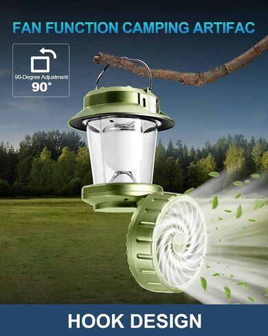 فانوس التخييم 2 عبوة مع مروحة ، وقابلة لإعادة شحن الطاقة الشمسية LED مقاومة للماء الإخراج USB معلقة ضوئية تخيم ضوئية مجموعات البقاء على قيد الحياة لانقطاع طوارئ الطوارئ في الهواء الطلق في الهواء الطلق (4 أوضاع ضوئية) in Kuwait
