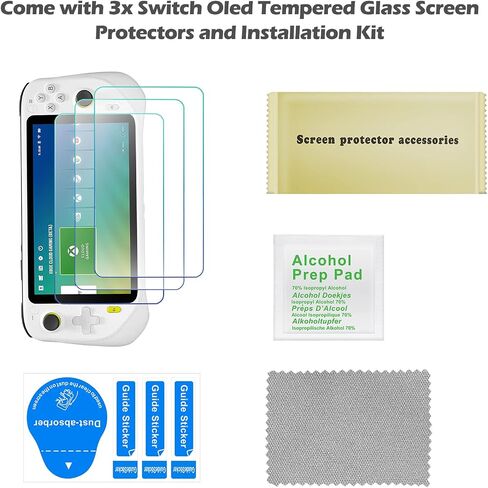 Procase 3 Pack Worderged Screen Wordervors for Logitech G Cloud Gaming Handheld ، HD Clear Clear Glass Movie Guard ، واقي شاشة الحافة المدورة من أجل 7 بوصة Logitech G Cloud 2022 in Saudi Arabia
