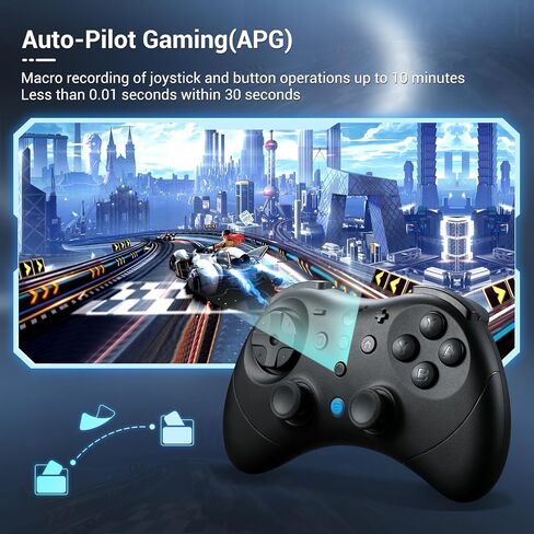 AKNES GuliKit Elves 2 Pro Wireless Gaming Controller for Switch/Switch 2, Windows, iOS and Android - Hall Effect Joysticks, 1000Hz Polling Rate, 3 Rumble Modes, Gyro Aiming - Transparent Black in Saudi Arabia