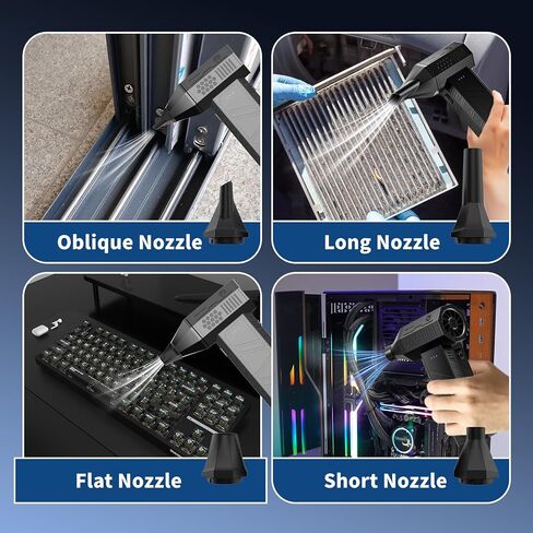 X3 Mini Electric Air Duster-110،000 دورة في الدقيقة ، منفاخ طائرة توربو قوية ، و Duster للكمبيوتر القابل للتعديل 3-gear مع الشحن السريع وحماية ارتفاع درجة الحرارة ، ومنفاخ الغبار للوحة المفاتيح ، والكمبيوتر in Saudi Arabia