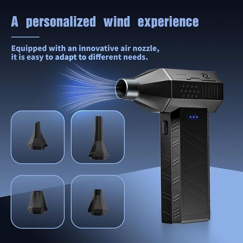 X3 Mini Electric Air Duster-110،000 دورة في الدقيقة ، منفاخ طائرة توربو قوية ، و Duster للكمبيوتر القابل للتعديل 3-gear مع الشحن السريع وحماية ارتفاع درجة الحرارة ، ومنفاخ الغبار للوحة المفاتيح ، والكمبيوتر in Saudi Arabia