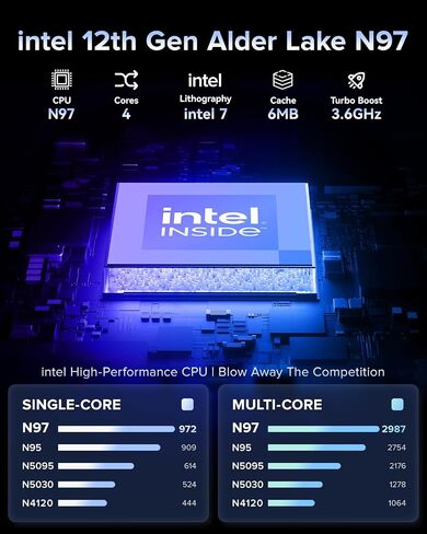 AOC AX15 15.6 بوصة كمبيوتر محمول محمول مع معالج Intel Alder Lake-N N97 ، Windows 11 ، RAM 16GB ، 512 جيجابايت SSD-كمبيوتر محمول للطلاب ومحترفي الأعمال in Saudi Arabia