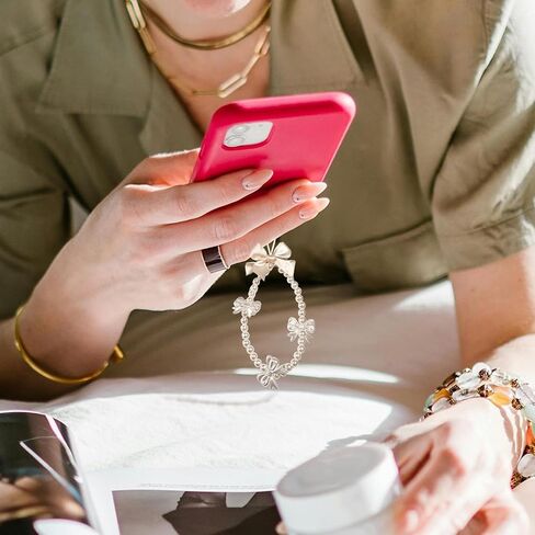 4 أجهزة كمبيوتر لطيفة سحر الهاتف ، حزام سحر ، بيرل ، بذور الفراشة ، زهرة مضادة ، حزام سوار الهاتف ، كيس ، كاميرا ، مدفوعات الهوائية (جمالية Y2K) in Saudi Arabia