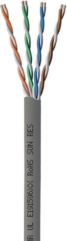 Paige GameChanger Cat6 Cable, 258310311, 22AWG, UTP, Solid, CMR, 1000ft Box, Gray in Saudi Arabia