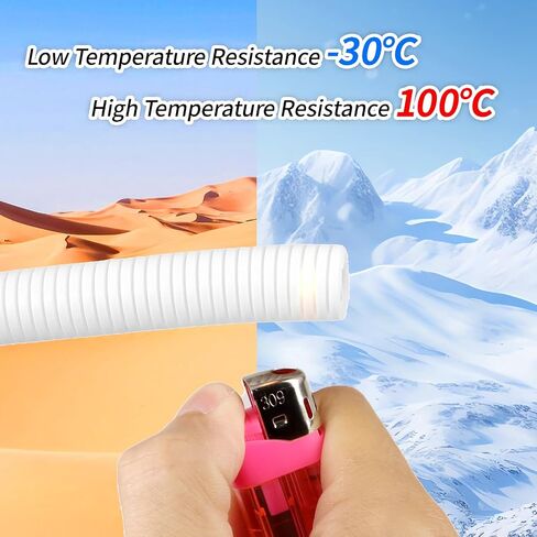 Split Wire Loom Tubing,33FT 33/64Inch(13mm) Orange PP Insulated Corrugated Pipe Wire Car Cable Heat Resistant Protective Sleeve Cord Protectors from Pets No Chew Electric Wire Cover in Saudi Arabia