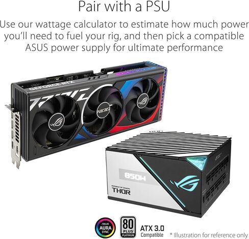 Asus Rog Strix Geforce RTX 4080 Super OC Edition Gaming Graphics Card (PCIE 4.0 ، 16GB GDDR6X ، DLSS 3 ، HDMI 2.1A ، DisplayPort 1.4A ، غرفة البخار ، لوحة خلفية ضخمة ، مزامنة Aura) (متجددة) in Saudi Arabia