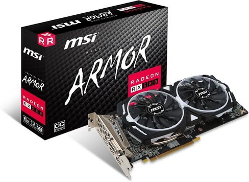 MSI VGA Graphic Cards RX 580 Armor 8G OC (Renewed) in Saudi Arabia