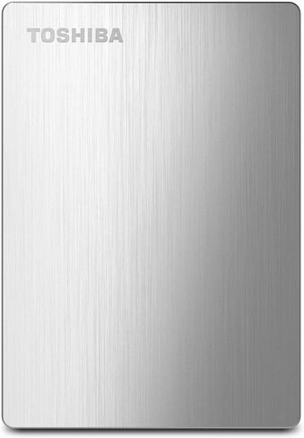 Toshiba Canvio Slim II 1TB Portable External Hard Drive, Silver (HDTD210XS3E1) in Saudi Arabia