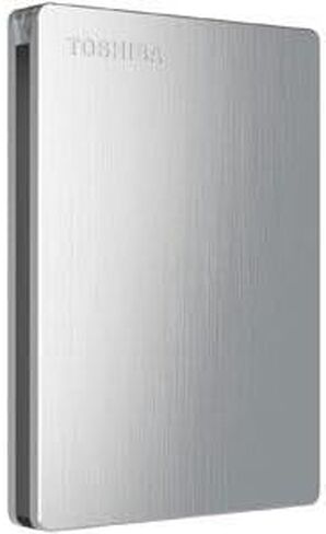 Toshiba Canvio Slim II 1TB Portable External Hard Drive, Silver (HDTD210XS3E1) in Saudi Arabia