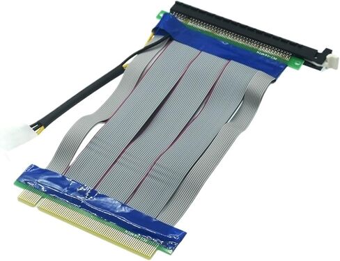 PCI-E 16X to 16X Riser Card Converter PCIe X16 Extender Flexible Ribbon Extension Cable Adapter for Video Graphics Card in Saudi Arabia