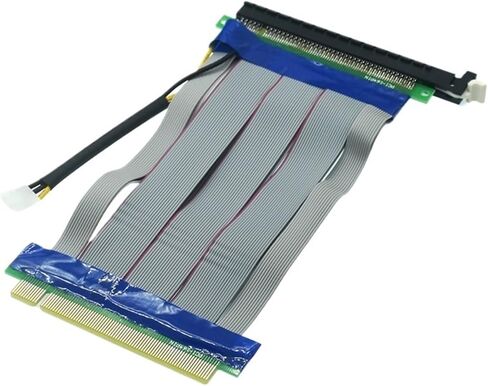 PCI-E 16X to 16X Riser Card Converter PCIe X16 Extender Flexible Ribbon Extension Cable Adapter for Video Graphics Card in Saudi Arabia