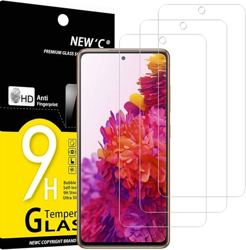 حزمة NEW'C مكونة من 3 قطع، واقي شاشة زجاجي لهاتف Samsung Galaxy S21 Plus / S21+ 5G (6.7)، زجاج مقسى مضاد للخدش، مضاد لبصمات الأصابع، خالي من الفقاعات، صلابة 9H، 0.23 مم شفاف للغاية، مقاوم للغاية in Saudi Arabia