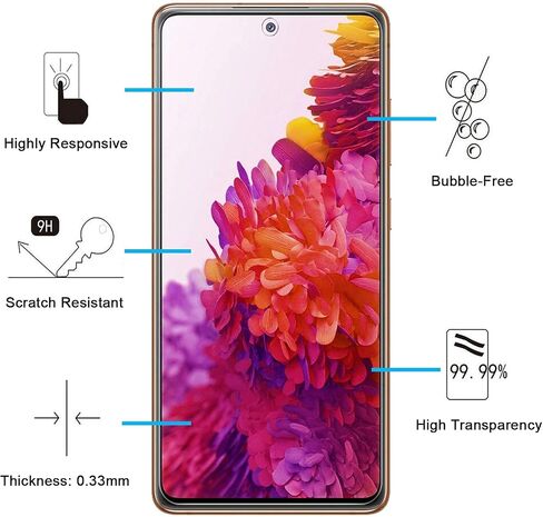 حزمة NEW'C مكونة من 3 قطع، واقي شاشة زجاجي لهاتف Samsung Galaxy S21 Plus / S21+ 5G (6.7)، زجاج مقسى مضاد للخدش، مضاد لبصمات الأصابع، خالي من الفقاعات، صلابة 9H، 0.23 مم شفاف للغاية، مقاوم للغاية in Saudi Arabia