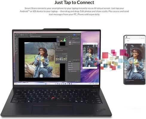 LenovoThinkPad X1 Carbon Gen 13 Aura Edition Laptop with Intel Core Ultra 7 268V vPro Processor, 14" 2.8K 2880 x 1800 OLED Non-Touch Display, Wi-Fi 7, 32GB LPDDR5X-8533MT/s RAM, 1TB SSD, and Win11 Pro in Saudi Arabia
