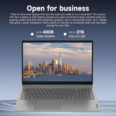 Lenovo V15 كمبيوتر محمول للأعمال ، المنزل ، الطالب | 15.6 "FHD ANTI-GLARE DISPLAY | Intel Core I7-1255U | 16GB RAM | 512GB SSD | HDMI | TYPE-C | RJ-45 | Numeric Keypad | WebCam | Wi-Fi 6 | Windows 11 Pro in Saudi Arabia