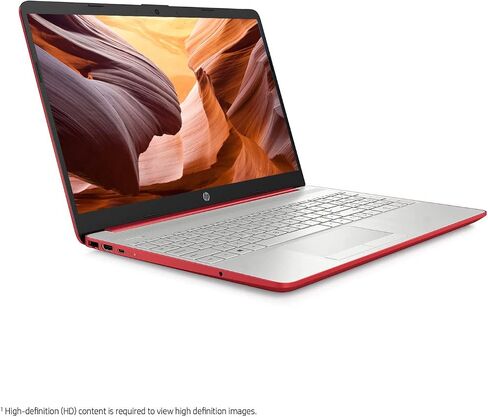 HP 2023 15'' HD IPS Laptop, Windows 11, Intel Pentium 4-Core Processor Up to 2.70GHz, 8GB RAM, 128GB SSD, HDMI, Super-Fast 6th Gen WiFi, Dale Red (Renewed) in Saudi Arabia