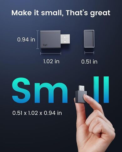 Mini Wireless Car Play Adapter لـ Apple iPhone - قم بتوصيل وتشغيل محولات زمنية منخفضة سلكية إلى Dongle اللاسلكية ، وتناسب السيارات من 2016 و IOS 10+ USB Type -A in Saudi Arabia