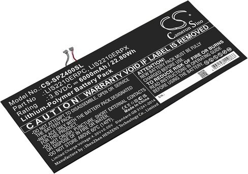 6000mAh / 22.80Wh Battery for Sony SGP771, Xperia Z4 Tablet SGP712 PN:Sony LIS2210ERPC, LIS2210ERPX in Saudi Arabia
