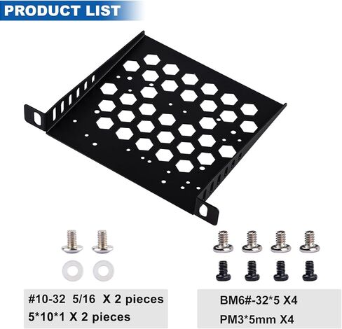 Geekpi Deskpi Rackmate TT Accessories 7 بوصة 0.5U رف رف رف ، 0.5U خادم رف رف رف تنفيس صينية ناتئ فقط لمكتبي رف in Saudi Arabia