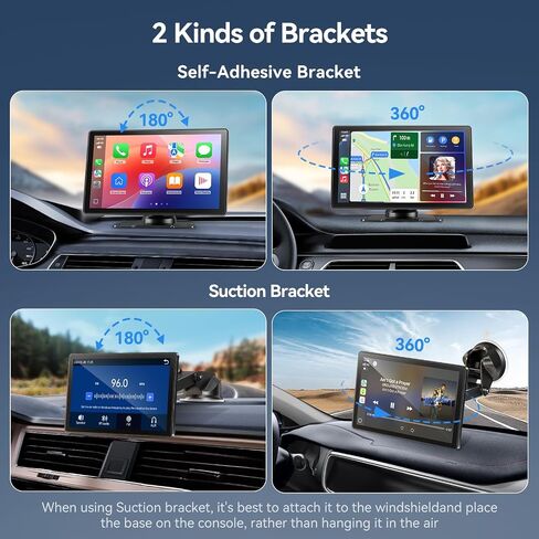 شاشة CarPlay اللاسلكية المحمولة للسيارة ، ودعم شاشة تعمل باللمس مقاس 9 بوصات ، كاميرا 4K Dash Cam & 1080p الكاميرا الاحتياطية ، Carplay ، Android Auto ، Link Link ، GPS Mavigation ، التحكم الصوتي (9 بوصة) in Kuwait
