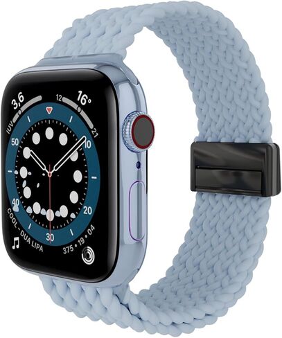 شريط ممتد متوافق مع لطيف 38 مم 40 مم 41 مم 42 مم 44 مم 45 مم 46 مم 49 ملم أبلات Apple Watch للنساء ، حزام المشبك المغناطيسي النيايلون الناعم لسلسلة IWatch 10 9 8 7 6 5 4 3 2 1 SE Ultra in Saudi Arabia