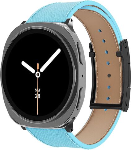 متوافق مع Samsung Galaxy Watch 8 40mm 44mm / 8 Classic 46mm (2025 New) ، حزام بديل للفرقة الجلدية المغناطيسية للرجال والنساء ، Galaxy Watch 8 حزام جلدي in Kuwait