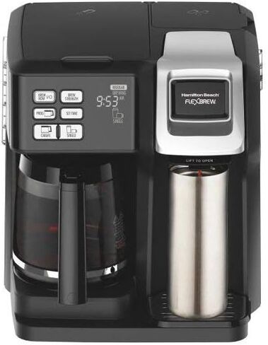 Hamilton Beach Flexbrew ثنائية الاتجاه صانع القهوة ، كامل الإقامة أو Single Serve 49957 (متجدد) in Kuwait