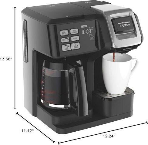 Hamilton Beach Flexbrew ثنائية الاتجاه صانع القهوة ، كامل الإقامة أو Single Serve 49957 (متجدد) in Kuwait