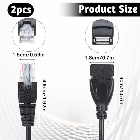 2 PCS USB to Ethernet Adapter, Ethernets to USB Adapter USBs to Rj45 Ethernets Adapters Female Converter USBs to Ethernetes Cable Connector Network Adaptors for Camera with Network Function in Saudi Arabia