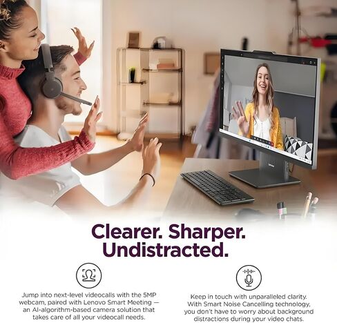 Lenovo ThinkCentre Home & Business All-in-one Computer, 23.8" FHD IPS Display, Intel Core i5-13420H Processor, 64GB DDR5 RAM, 2TB PCIe SSD, Wi-Fi 6, Webcam, USB-C, HDMI in&Out, Windows 11 Pro in Saudi Arabia