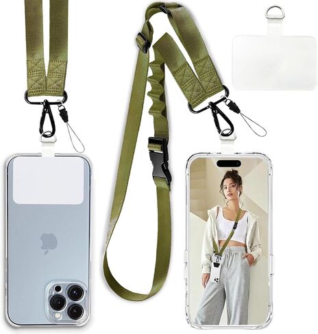 Phone Lanyard Crossbody Adjustable,Universal Crossbody Phone Strap with Phone Tab,Lanyards for Phone Case ID Badges in Kuwait
