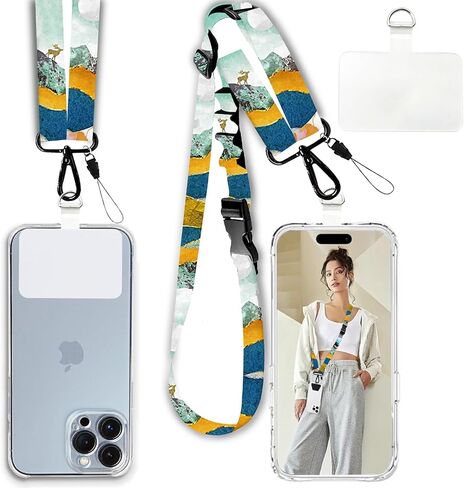 Phone Lanyard Crossbody Adjustable,Universal Crossbody Phone Strap with Phone Tab,Lanyards for Phone Case ID Badges in Kuwait
