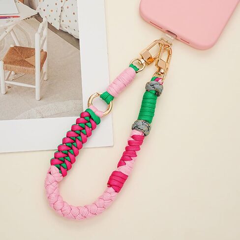 Braided Phone Wrist Strap with Tether Tab for Women,Cord Handwoven Wrist Lanyard for Camera Keys Travel Essentials in Kuwait