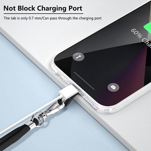 2 حزمة قابلة للتعديل من الهواتف المحمولة مع أحزمة الرقبة وتصحيحات الهاتف لحالات iPhone وشارات الهوية والمفاتيح وملحقات الهاتف ، الأسود in Saudi Arabia