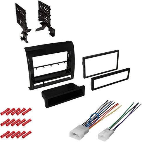 CACHÉ KIT587 Bundle with Car Stereo Installation Kit for Toyota 2012 – 2015 Tacoma WithMetallic Graphite Dash – in Dash Mounting Kit for Double Din or Single Din Radio (3 Item) in Saudi Arabia