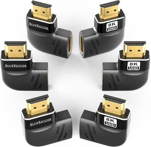BlueRigger 8K HDMI Coupler - 1 Pack (8K 60Hz, 3D, Female to Female Adapter, 2.1 HDMI Extender, Union Connector) - Compatible with HDTV, Gaming Console, Monitor, Laptop, Projector, TV Box in Saudi Arabia