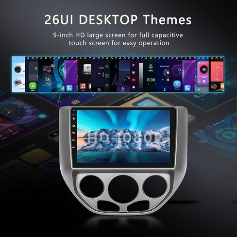 [2G+64G] Stereo Car for Ford Focus 2005-2008 Android Head Unit ، رابط مرآة Auto Auto Carplay اللاسلكي ، GPS 9 بوصة تعمل باللمس ، Bluetooth ، WiFi ، FM RDS Radio ، BT/SWC/EQ in Saudi Arabia