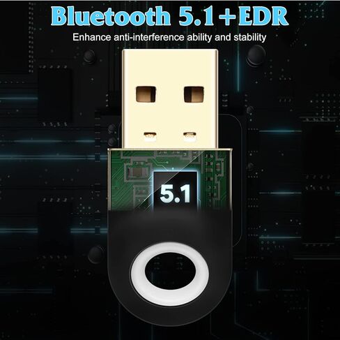 Bluetooth Adapter for PC, UrbanX USB Bluetooth Adapter 5.1 EDR, Bluetooth Dongle Wireless Bluetooth Receiver for HP Spectre Support Windows 10/8.1/8/7 in Saudi Arabia