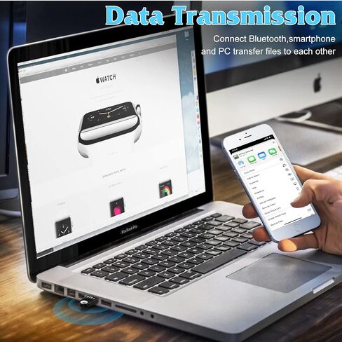 Bluetooth Adapter for PC, UrbanX USB Bluetooth Adapter 5.1 EDR, Bluetooth Dongle Wireless Bluetooth Receiver for HP Spectre Support Windows 10/8.1/8/7 in Saudi Arabia
