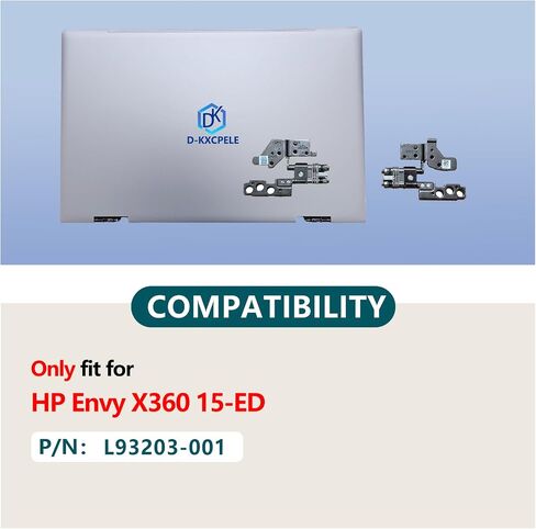 Replacement Laptop LCD Cover Back Rear Top Lid with Hinges for HP Envy X360 15-ED 15M-ED 15T-ED L93203-001 L93204-001 (Silver) in Saudi Arabia