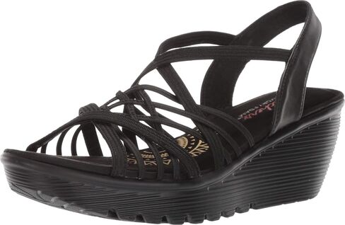 Skechers Women's Parallel-Crossed Wires-Multi Gore Slingback Sandal Wedge in Saudi Arabia