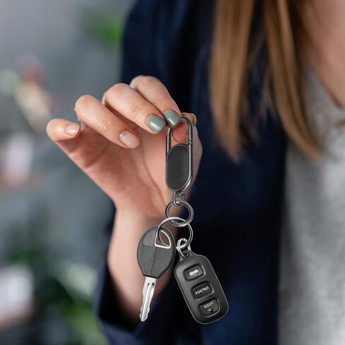 GPS Tracker Keychain - Apple Find My Compatible, Sound Alert & Global Tracking for Forgetfulness Prevention, Black in Saudi Arabia