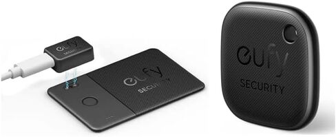 تعمل بطاقة Eufy Security SmartTrack Card E30 (Black ، 1 pack)+Eufy Security بواسطة Anker SmartTrack Link (Black ، 1 pack) ، مع Apple Find My (iOS Only) ، Finder Key ، Bluetooth Tracker لخطاف الأذن والأمتعة in Saudi Arabia