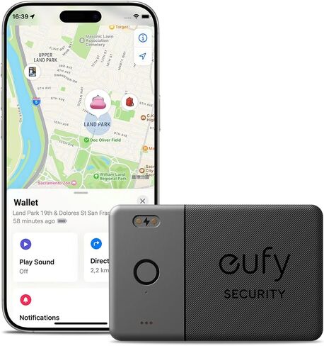 تعمل بطاقة Eufy Security SmartTrack Card E30 (Black ، 1 pack)+Eufy Security بواسطة Anker SmartTrack Link (Black ، 1 pack) ، مع Apple Find My (iOS Only) ، Finder Key ، Bluetooth Tracker لخطاف الأذن والأمتعة in Saudi Arabia