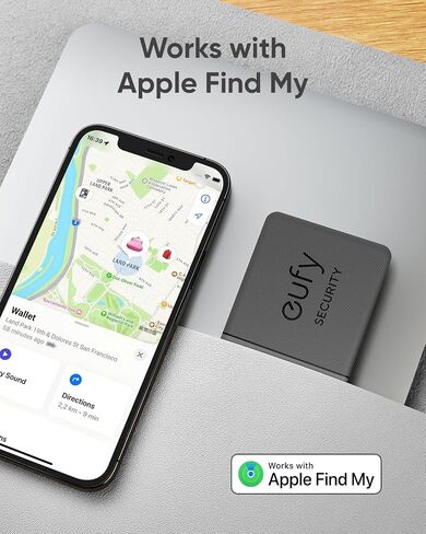 تعمل بطاقة Eufy Security SmartTrack Card E30 (Black ، 1 pack)+Eufy Security بواسطة Anker SmartTrack Link (Black ، 1 pack) ، مع Apple Find My (iOS Only) ، Finder Key ، Bluetooth Tracker لخطاف الأذن والأمتعة in Saudi Arabia