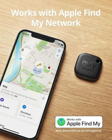 تعمل بطاقة Eufy Security SmartTrack Card E30 (Black ، 1 pack)+Eufy Security بواسطة Anker SmartTrack Link (Black ، 1 pack) ، مع Apple Find My (iOS Only) ، Finder Key ، Bluetooth Tracker لخطاف الأذن والأمتعة in Saudi Arabia