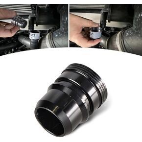 1 PC Automotive Bleed Valve Plug, 1.33" x 1.61" x 0.86" Metal Bleed Valve Module Plug, Fuel System Parts Replacement, Compatible with Ford 2013-2021 F150 Ecoboost 3.5l 2.7l VTA (Black)